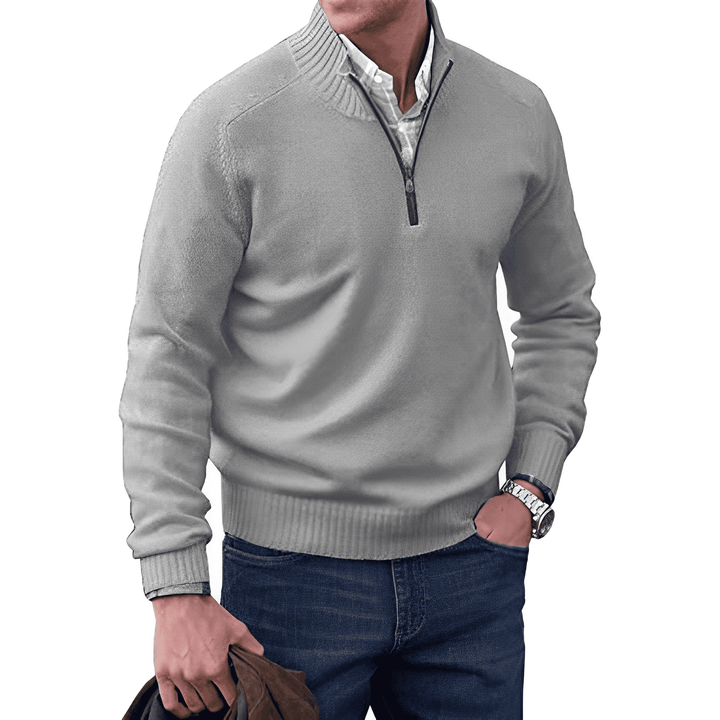 Marvin™ Cashmere Quarter Zip Sweater Cairns Closet