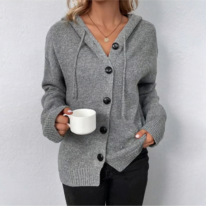 Warm Women's Knitted Cardigan, Button Down