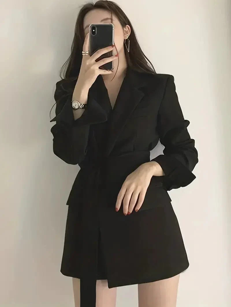 Chic Tailored Blazer Coat, Stylish