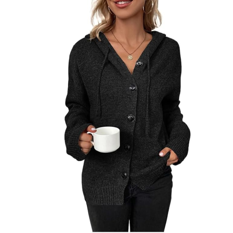 Warm Women's Knitted Cardigan, Button Down
