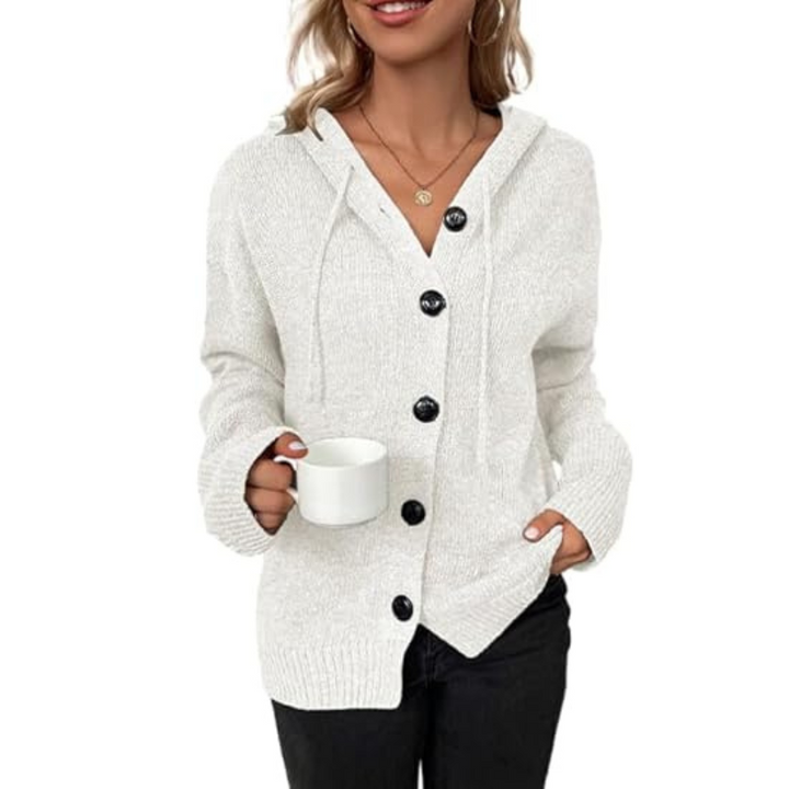 Warm Women's Knitted Cardigan, Button Down