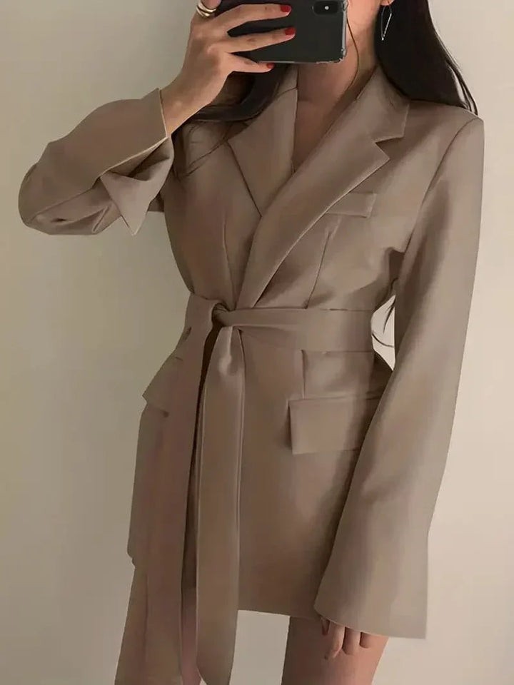 Chic Tailored Blazer Coat, Stylish