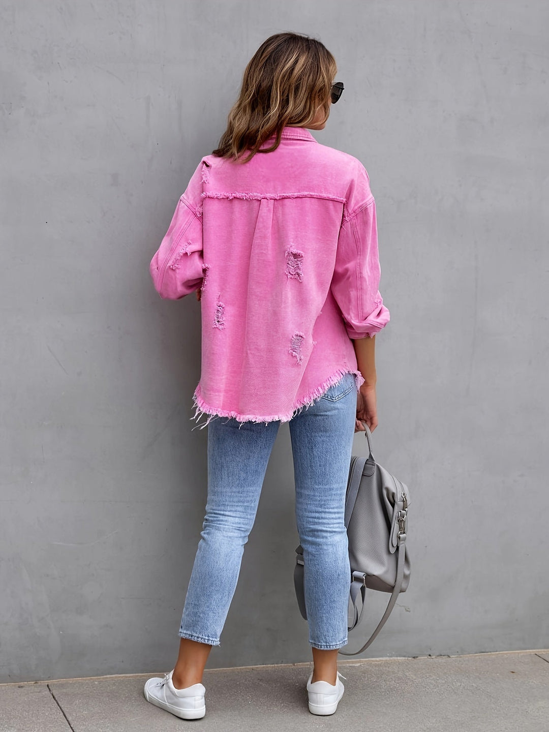 Judy - Ripped Denim Jacket Cairns Closet