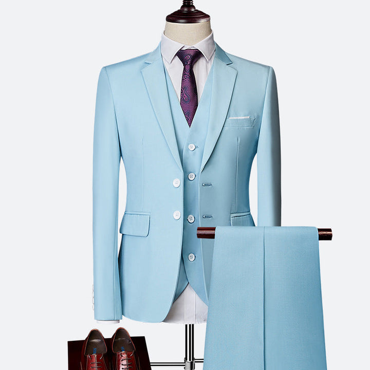 Men’s Formal Vest Blazer Set | Tailored Three-Piece