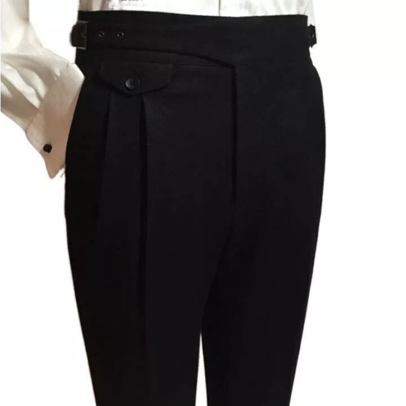 Men's Formal High Waist Pants, Tailored Fit