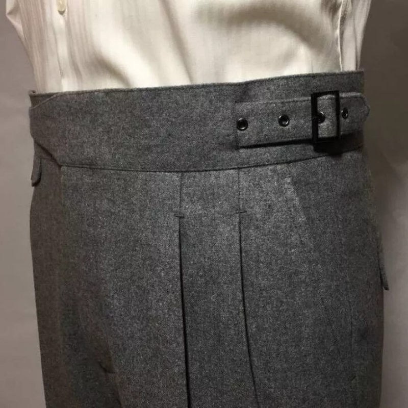 Men's Formal High Waist Pants, Tailored Fit