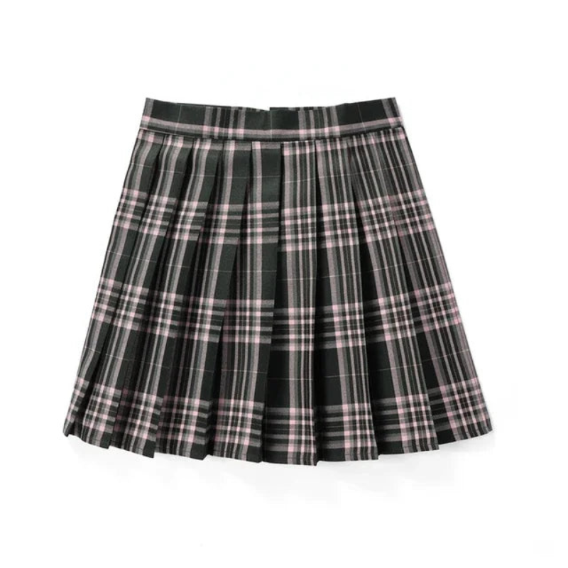 Plaid Mini Skirt for Women | Pleated