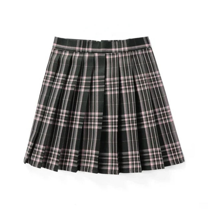 Plaid Mini Skirt for Women | Pleated