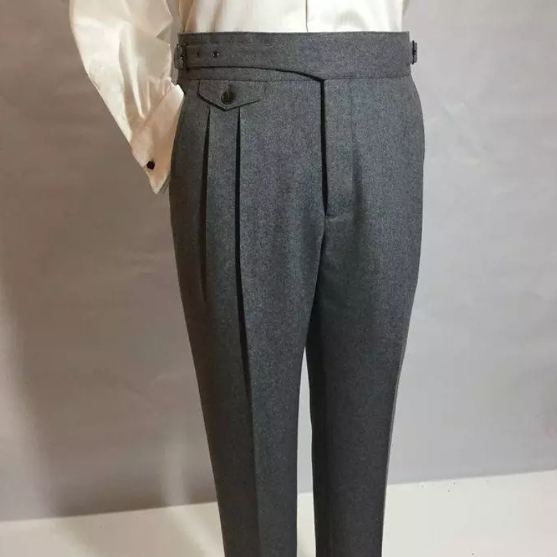 Men's Formal High Waist Pants, Tailored Fit