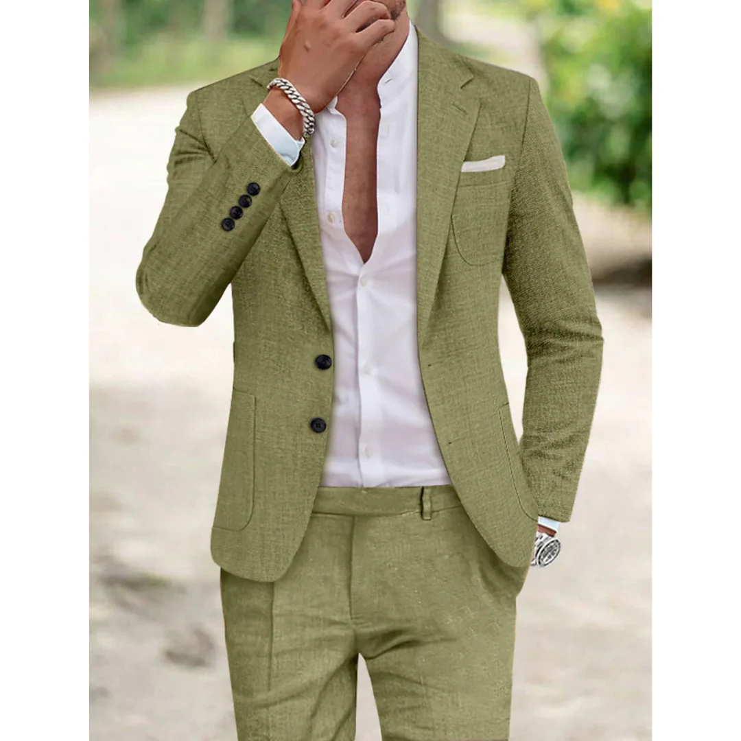 Men’s Stylish Two-Piece Suit Set | Professional