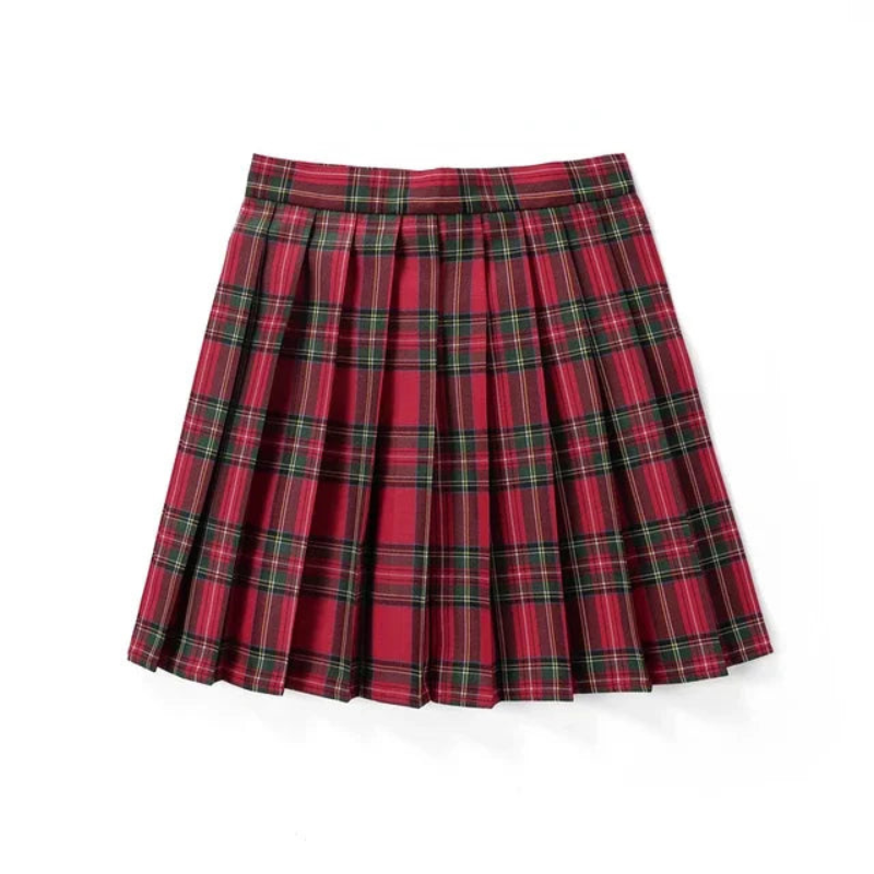 Plaid Mini Skirt for Women | Pleated