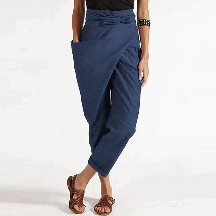 Pantalons enveloppants taille haute pour femmes | Style estival