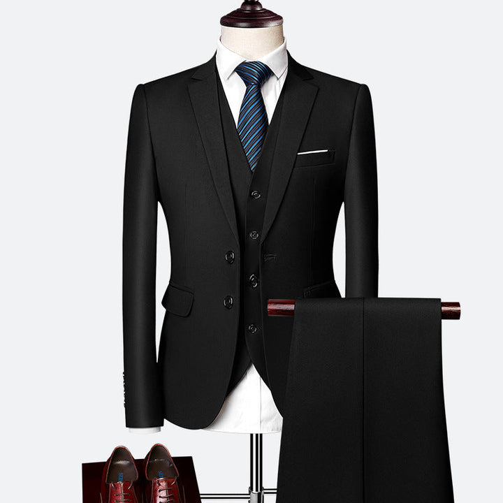 Men’s Formal Vest Blazer Set | Tailored Three-Piece