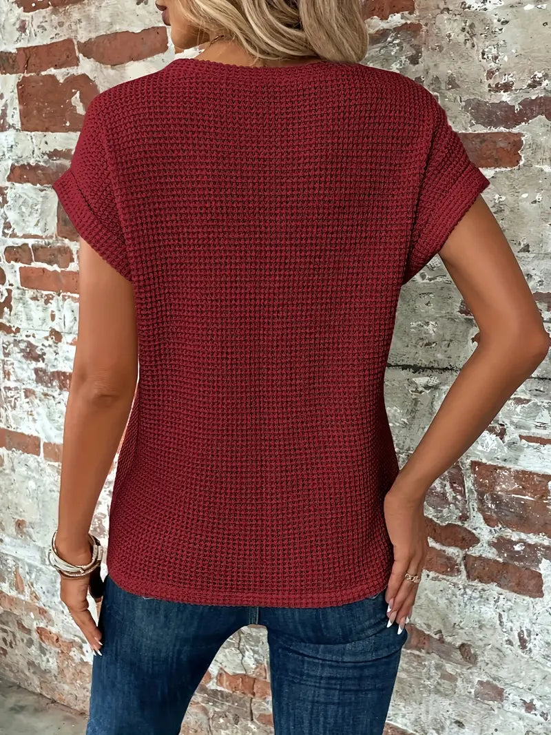 Alexa™ - Knitted Blouse With O-Neck