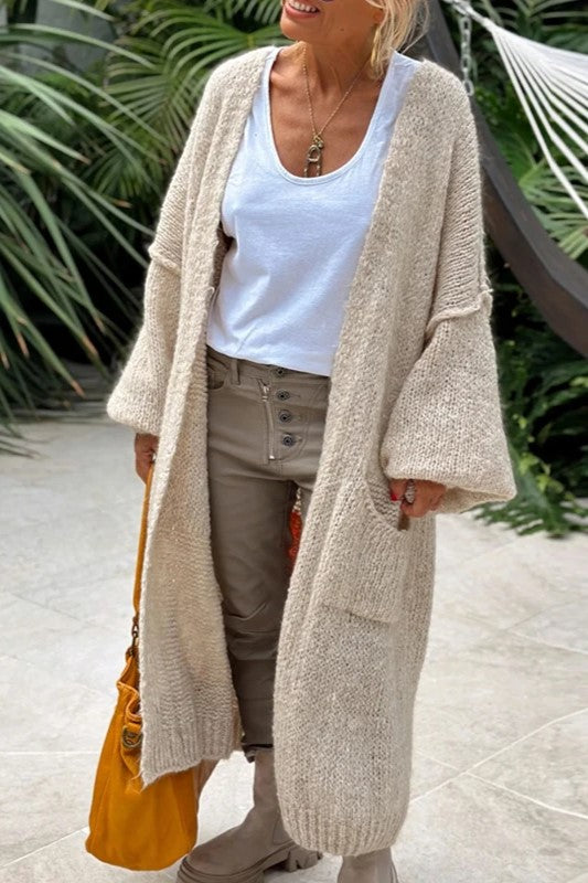 Lovely™ -  Long Knitted Cardigan