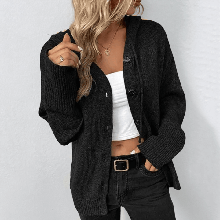Warm Women's Knitted Cardigan, Button Down