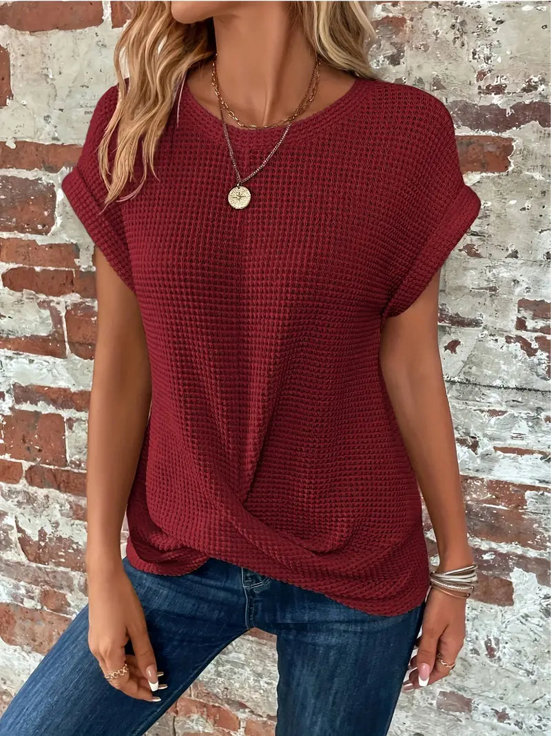 Alexa™ - Knitted Blouse With O-Neck