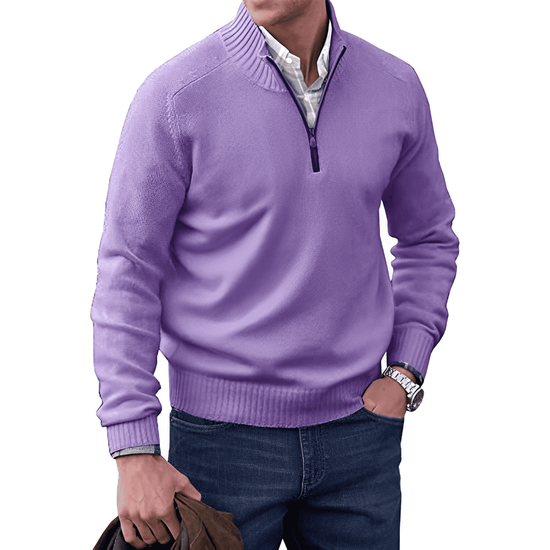 Marvin™ Cashmere Quarter Zip Sweater Cairns Closet