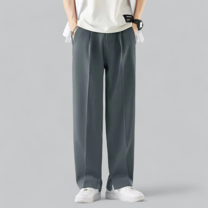 Men's Relaxed Wide-Leg Pants, Casual Fit
