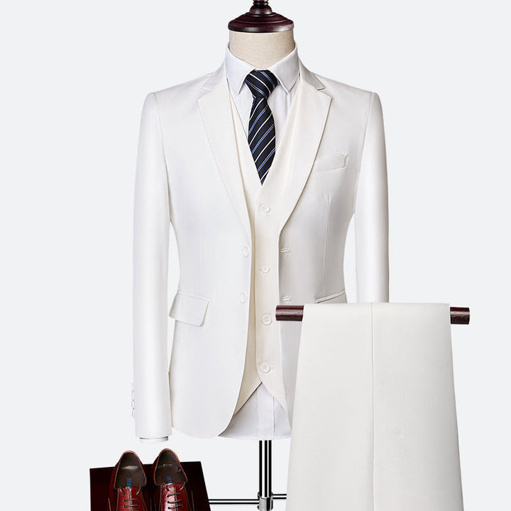 Men’s Formal Vest Blazer Set | Tailored Three-Piece