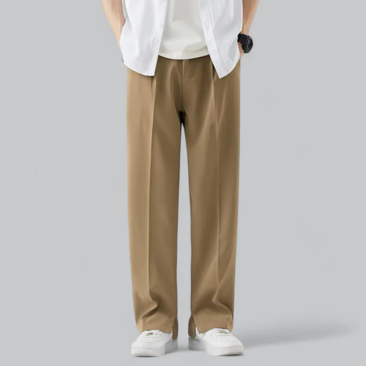 Men's Relaxed Wide-Leg Pants, Casual Fit
