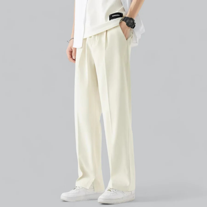 Men's Relaxed Wide-Leg Pants, Casual Fit