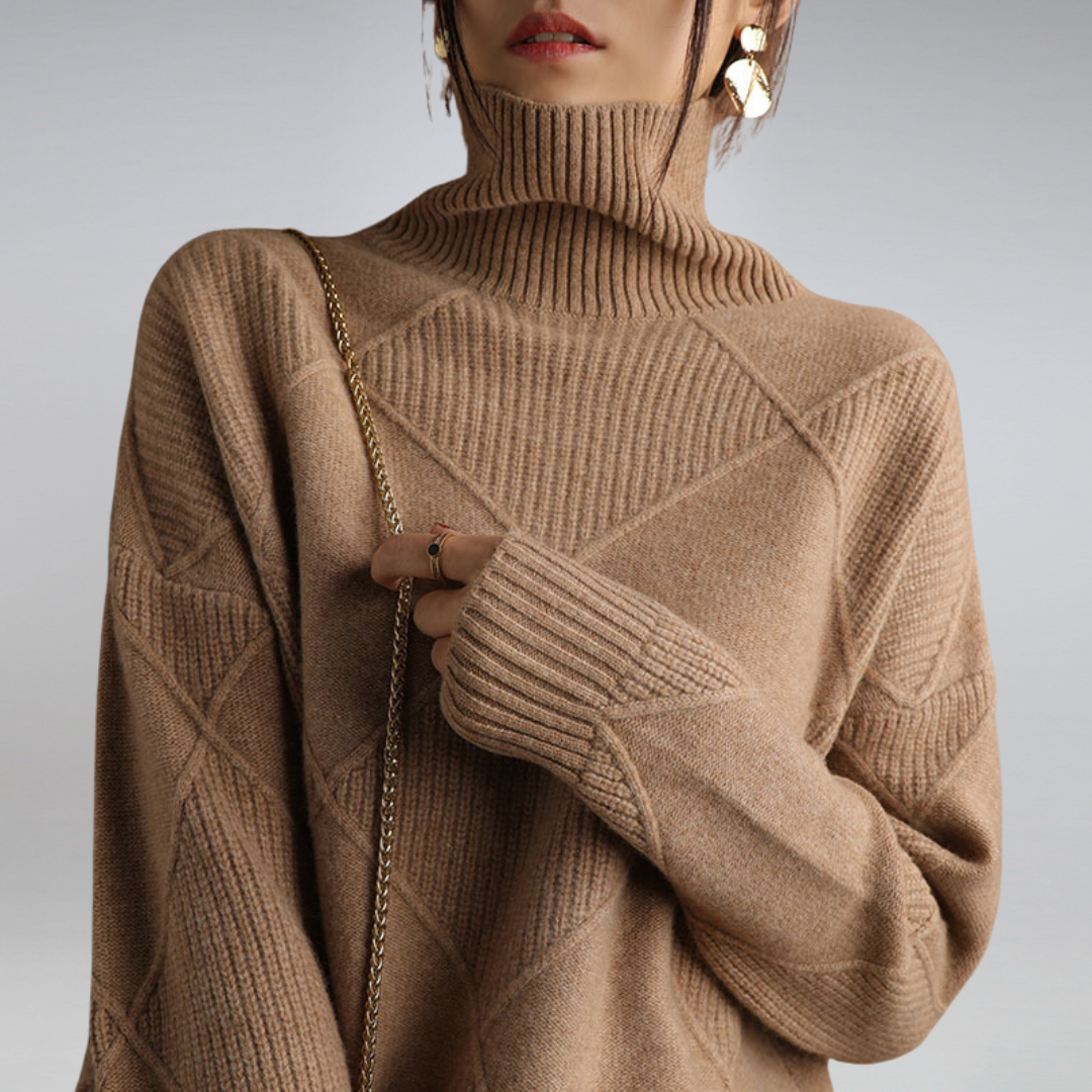 Adelle™ Cashmere Turtleneck Sweater Cairns Closet