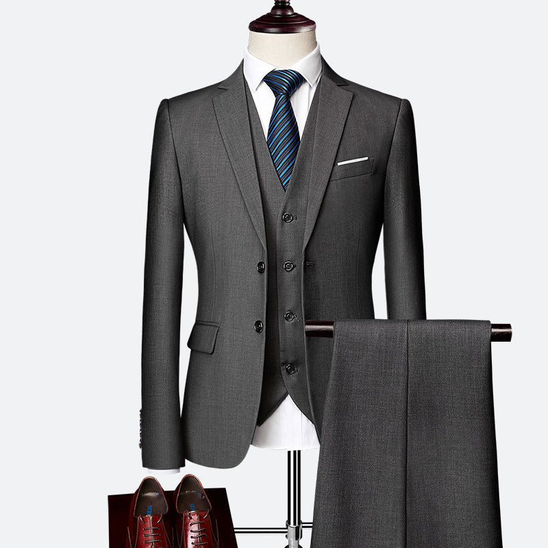 Men’s Formal Vest Blazer Set | Tailored Three-Piece