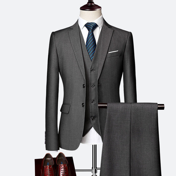 Men’s Formal Vest Blazer Set | Tailored Three-Piece