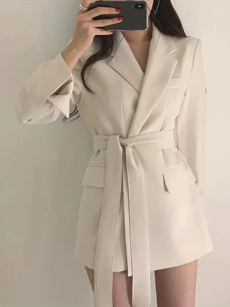 Chic Tailored Blazer Coat, Stylish