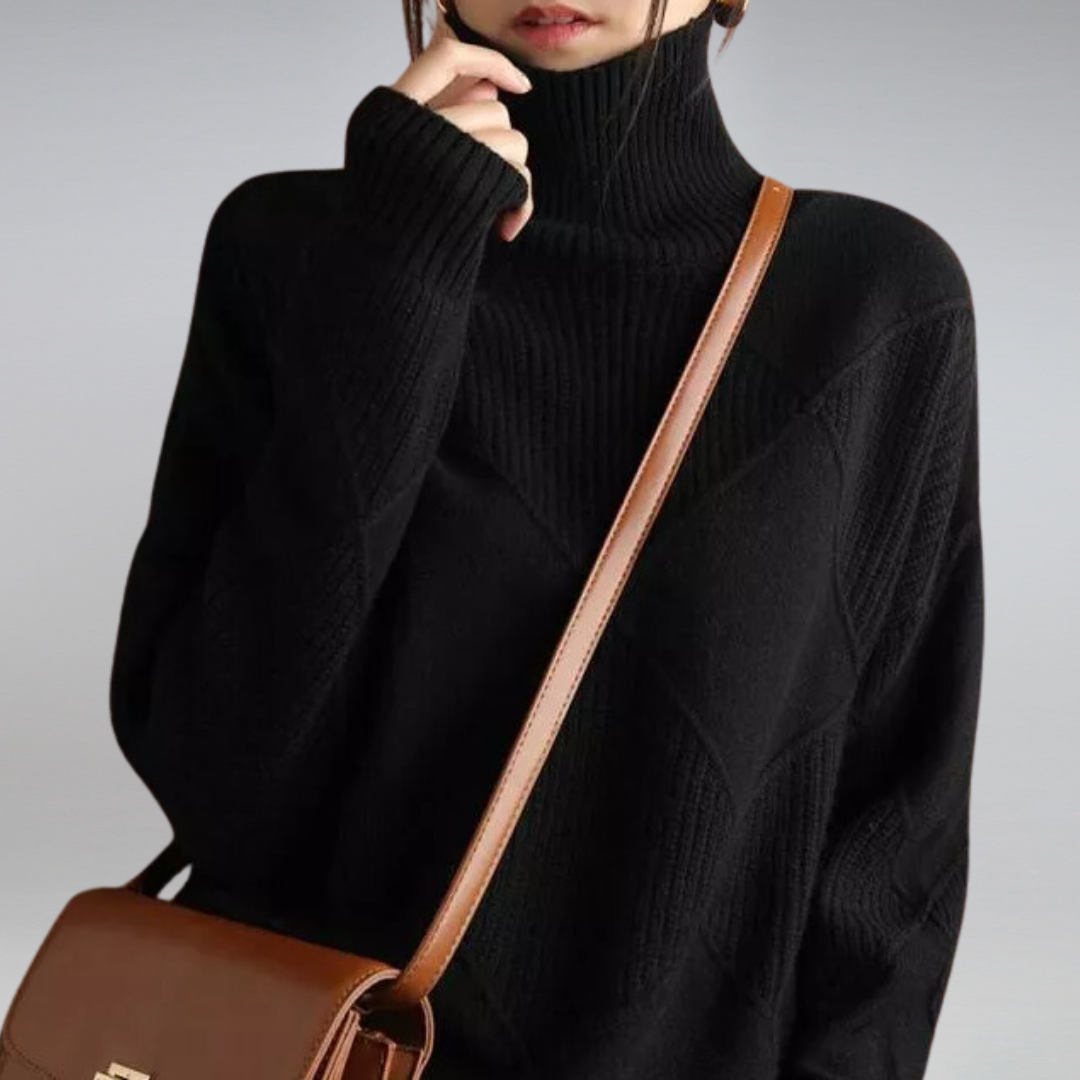 Adelle™ Cashmere Turtleneck Sweater Cairns Closet