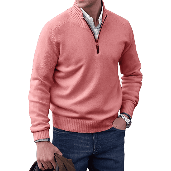 Marvin™ Cashmere Quarter Zip Sweater Cairns Closet