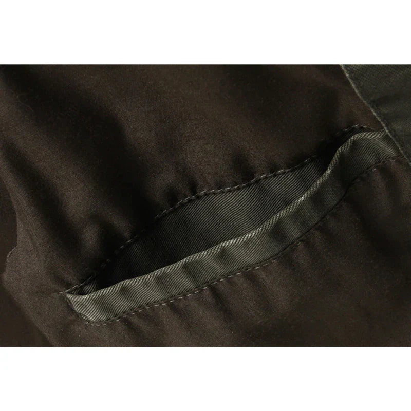 Veste motard élégante à manches longues pour homme, design à fermeture éclair.