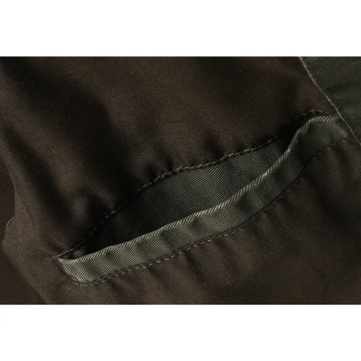 Veste motard élégante à manches longues pour homme, design à fermeture éclair.