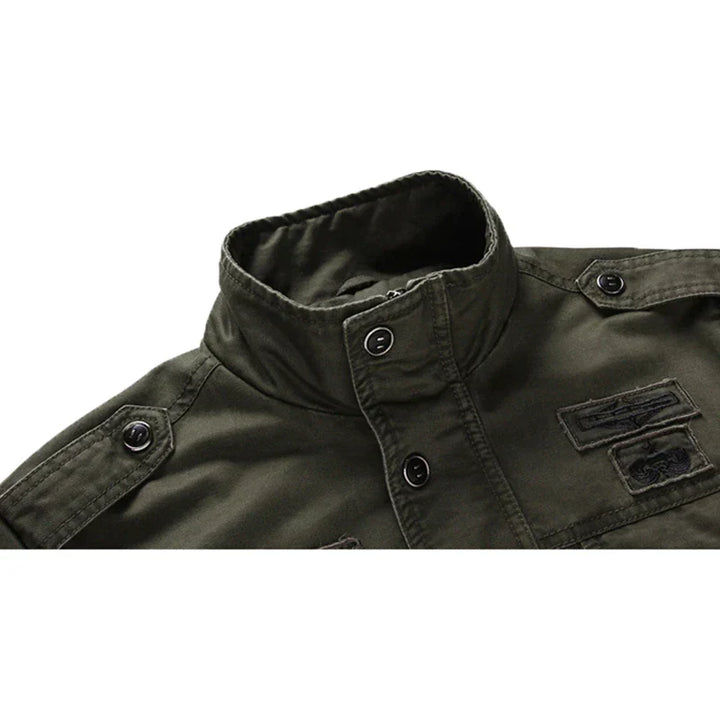Veste motard élégante à manches longues pour homme, design à fermeture éclair.