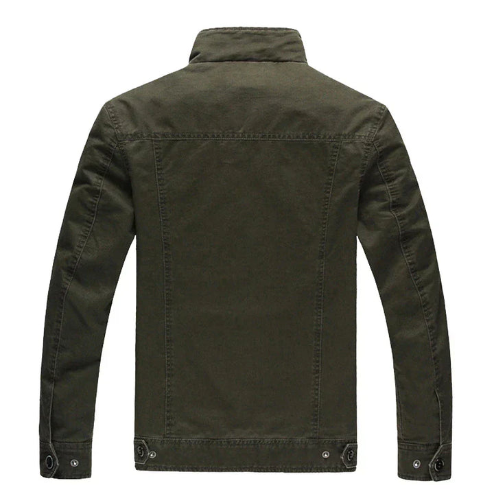 Veste motard élégante à manches longues pour homme, design à fermeture éclair.