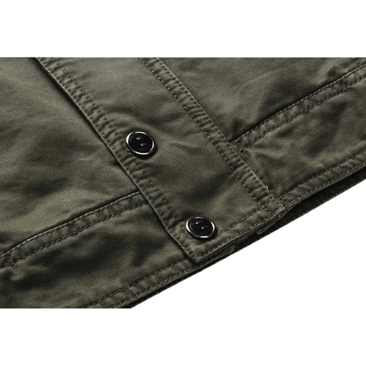 Veste motard élégante à manches longues pour homme, design à fermeture éclair.