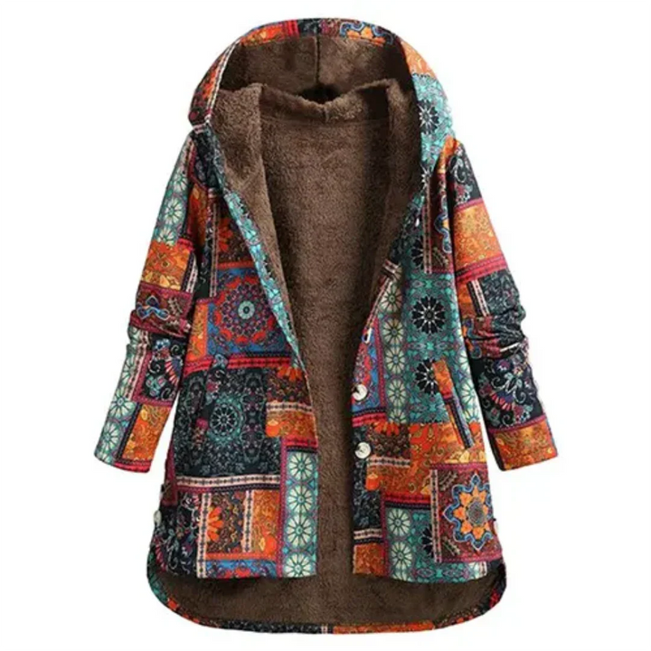 Women's Floral Hooded Jacket, Classic Style
