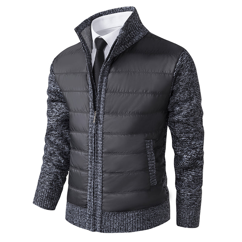 Men's Stylish Winter Cardigan, Zippered Design