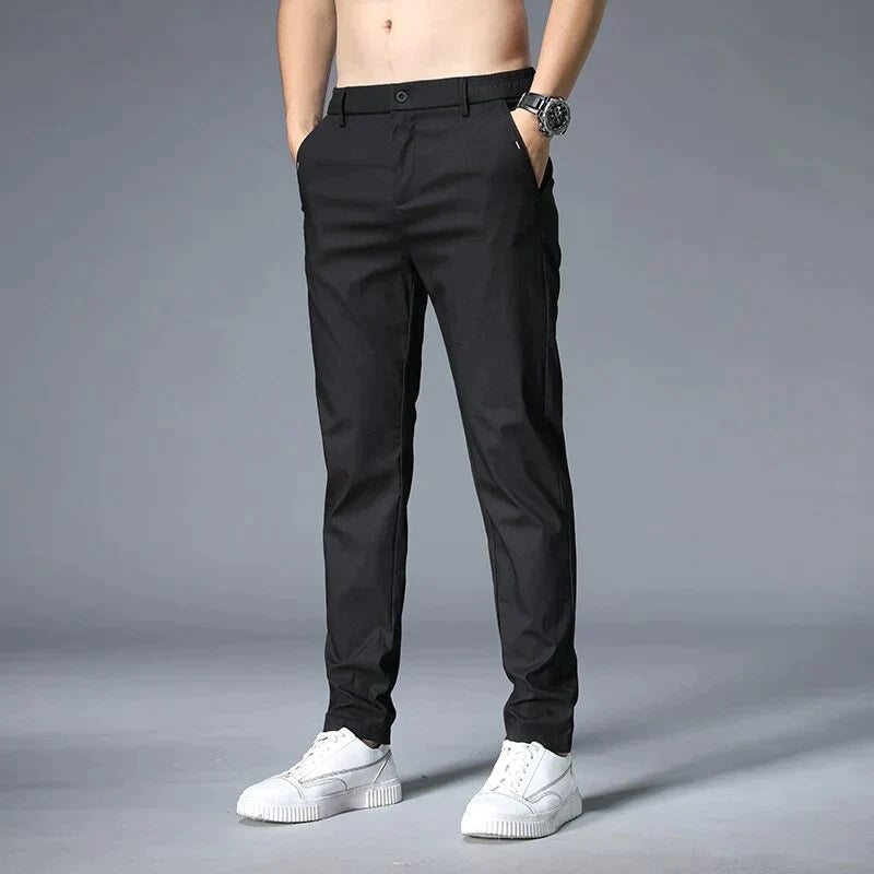 Stretchable Men's Trousers, Straight Cut