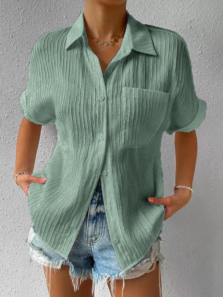 Axelle™ - Casual Buttoned Loose Blouse