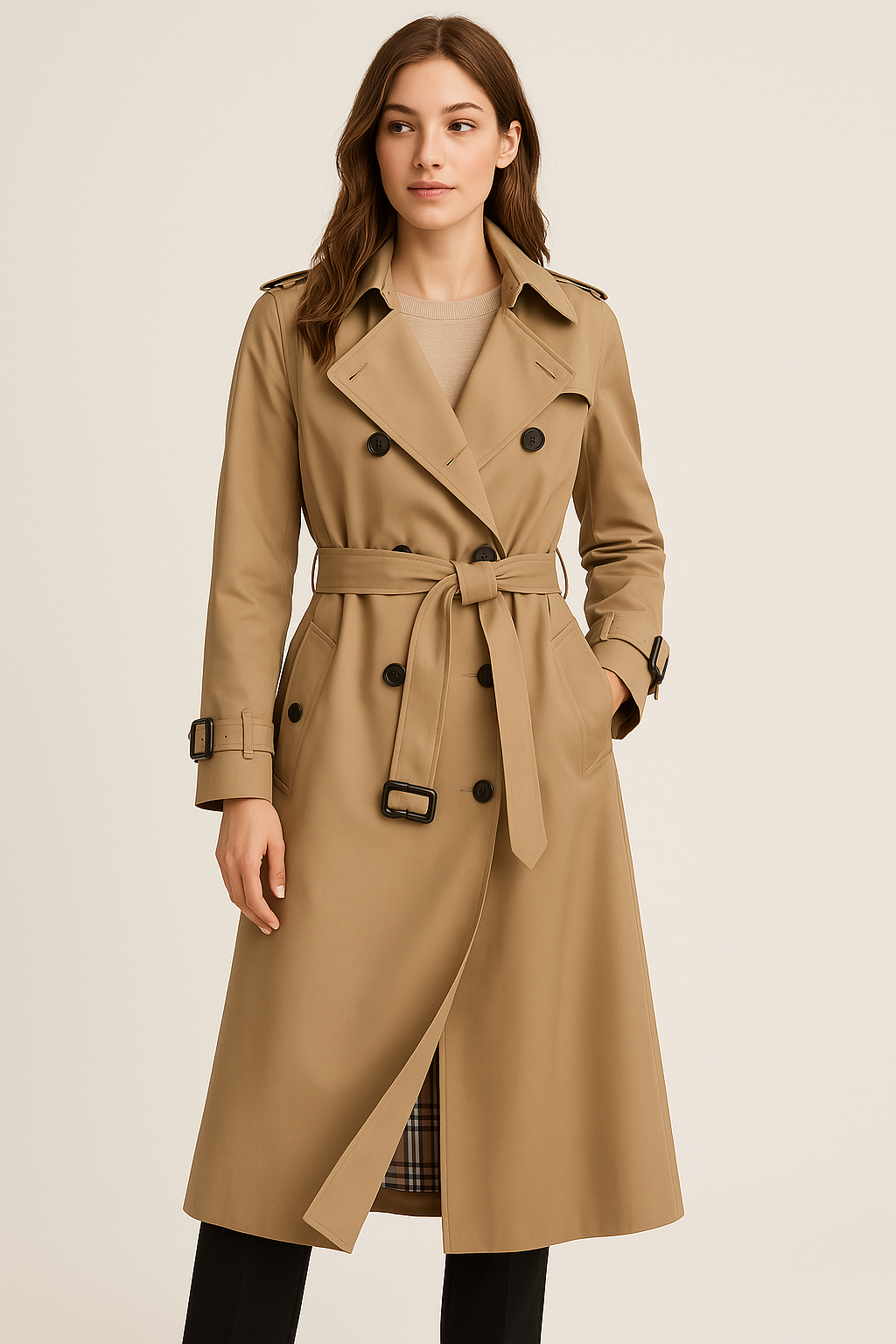 Women’s Stylish Double Button Trench Coat | Classic
