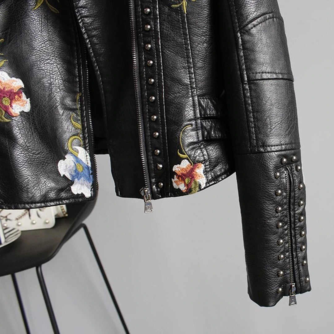 Alexa™ - Cropped Jacket with Floral Print