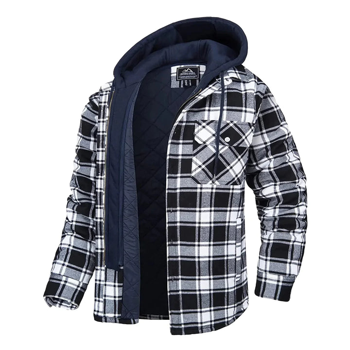 Sebastian™ - Checked Jacket with Hoodie