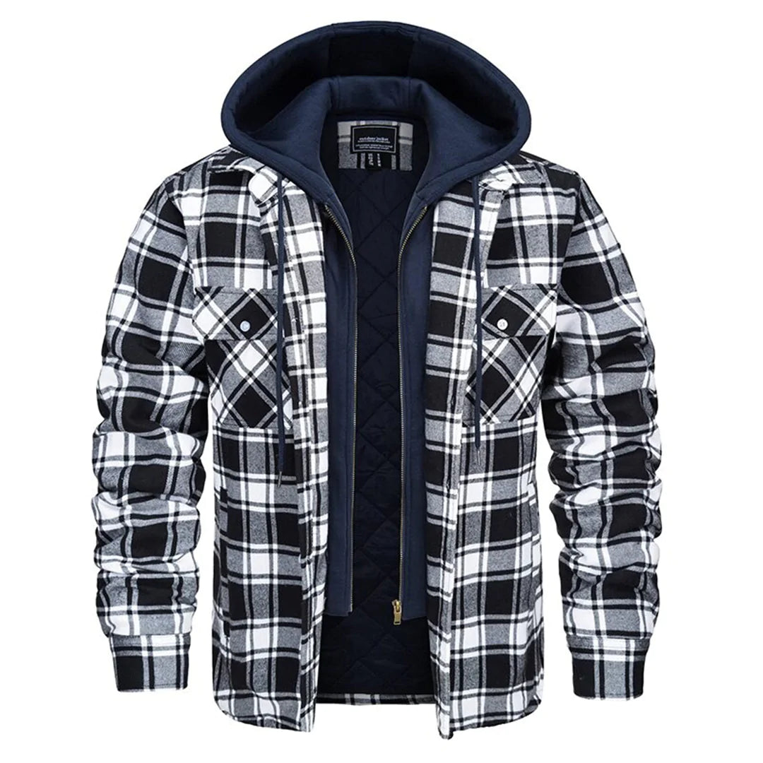 Sebastian™ - Checked Jacket with Hoodie