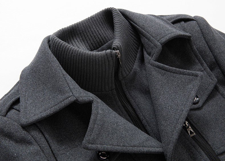 Duke | Double Collar Wool Long Coat Cairns Closet