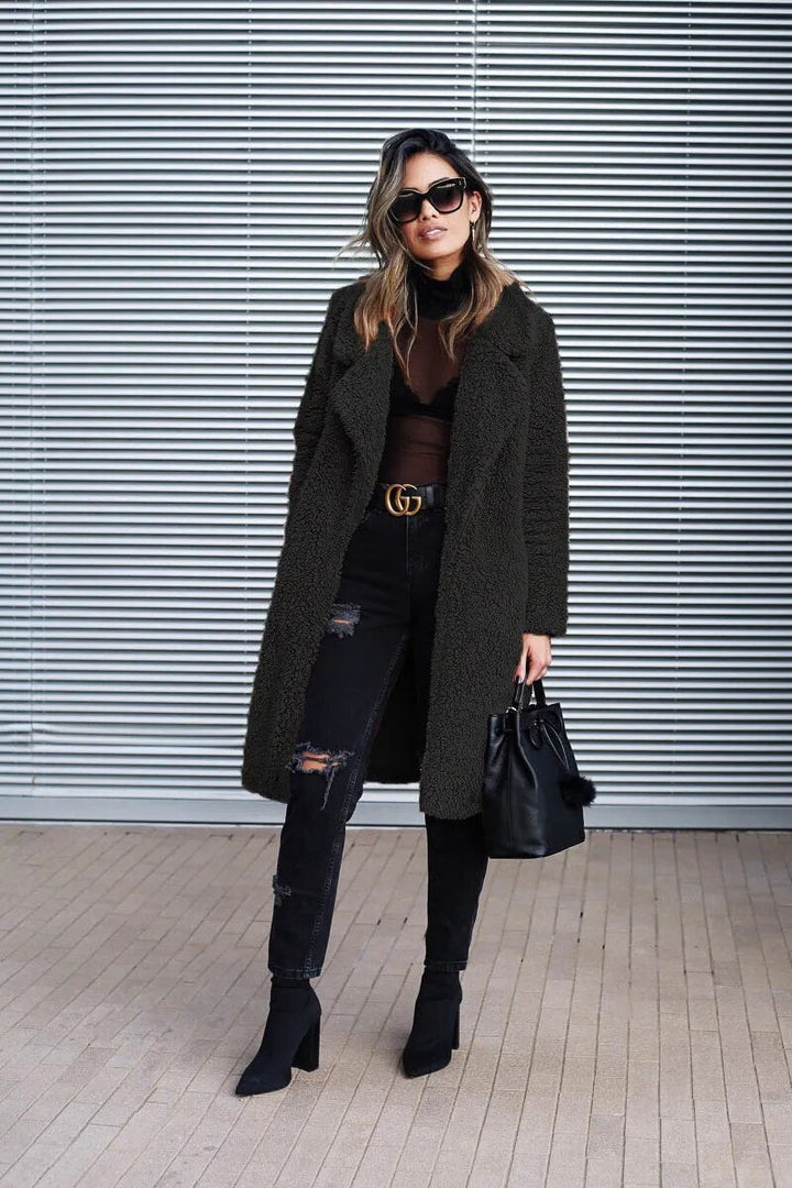 Manteau long et confortable pour femme, prêt pour l'hiver