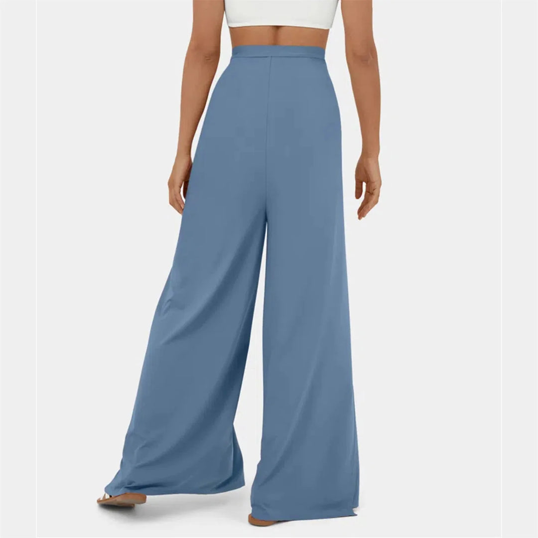 Kaitlyn - High-waist belt wide casual pants