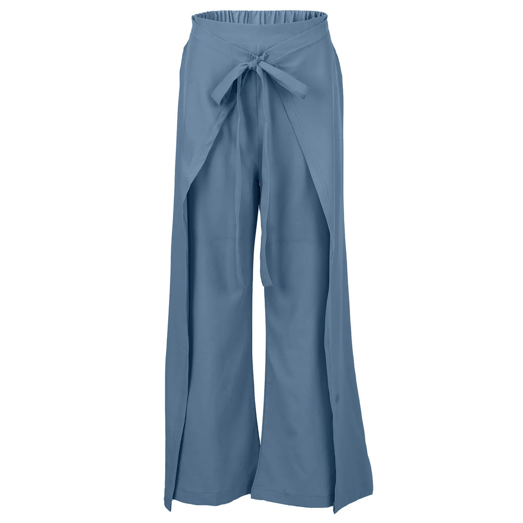 Kaitlyn - High-waist belt wide casual pants