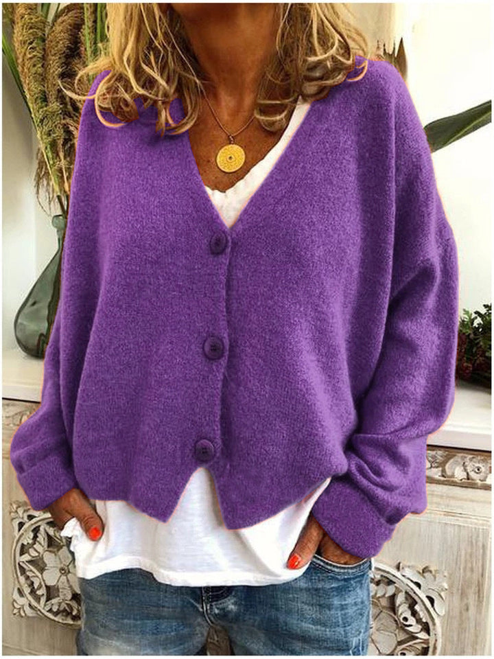 Cozy Women's Cardigan, V-Neck Design